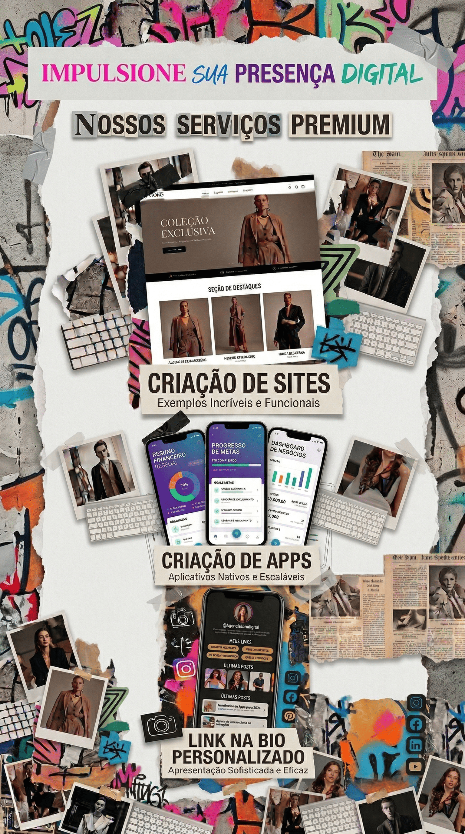 Destaque visual dos serviços Dakota Soluções Digitais — produtos orientados a conversão.